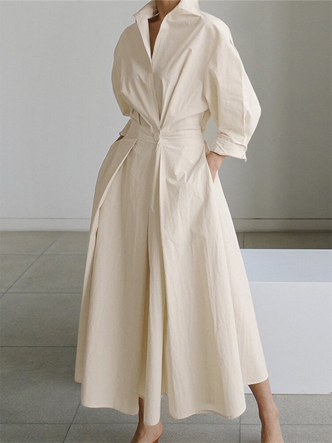 Clémence | Buttoned Midi Dress