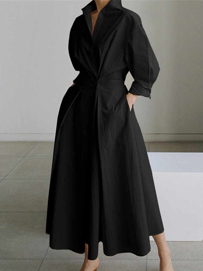 Clémence | Buttoned Midi Dress