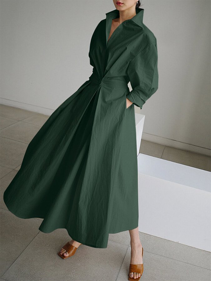 Clémence | Buttoned Midi Dress